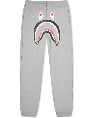 A Bathing Ape Abc Camo Shark Sweat Trousers - Grey