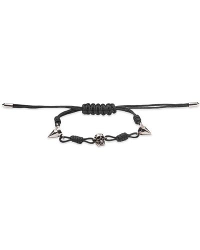 Alexander McQueen Stud & Skull Freindship Bracelet - Black