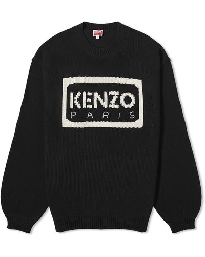 KENZO Logo Crew Knit - Black