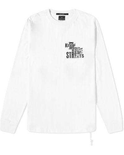 Ksubi Long Sleeve Graff Kash T-shirt - White