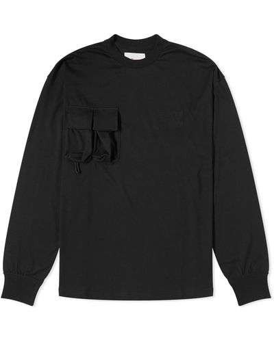 F/CE Long Sleeve Pla Pocket T-Shirt - Black