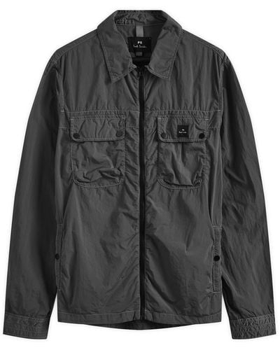 Paul Smith Zip Front Nylon Jacket - Black