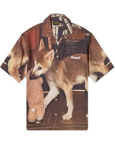 Fuct Dog Vacation Shirt - Brown