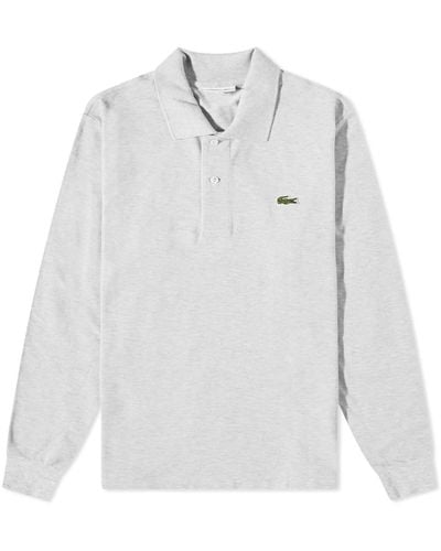 Lacoste Long Sleeve Classic Pique Polo Shirt - Grey
