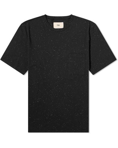 Folk Pocket Nep Assembly T-Shirt - Black
