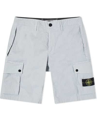 Stone Island Supima Cotton Cargo Shorts - Grey