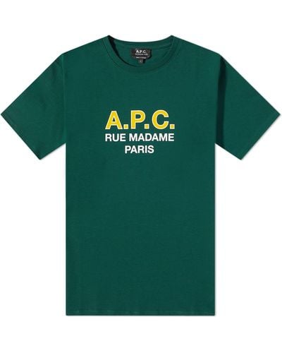 A.P.C. Madame Logo T-Shirt - Green