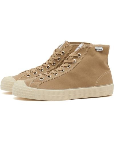 Novesta Star Dribble Contrast Stitch Trainers - Natural