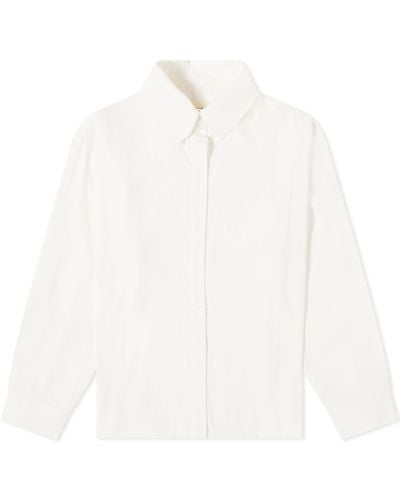 ADANOLA Oversized Cotton Shirt - White