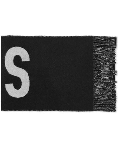 Jacquemus Jacquard Logo Scarf - Black