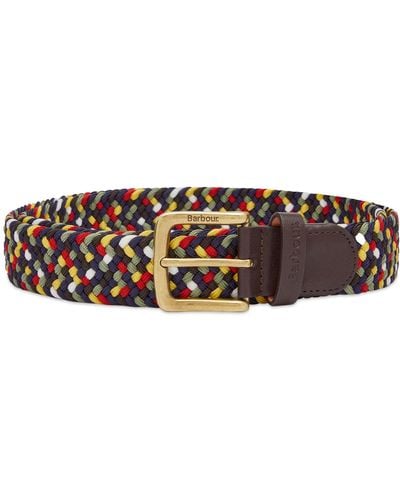 Barbour Tartan Coloured Stretch Belt Gift Box - Multicolour