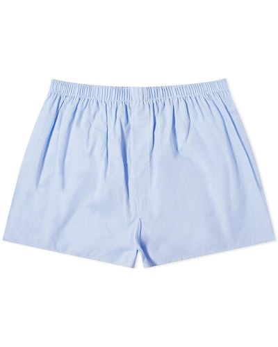 Sunspel Woven Boxer Shorts - Blue