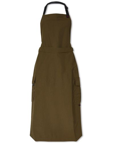 Gramicci Nylon Tussah Apron Midi Dress - Green