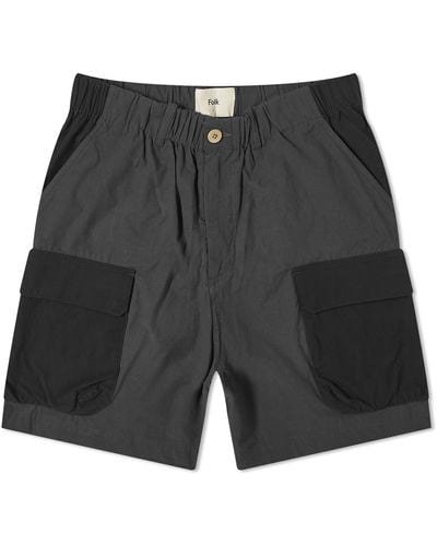 Folk Prism Cargo Shorts - Black