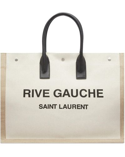 Saint Laurent Rive Gauche Ew Tote Bag - Metallic