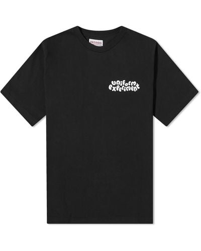 Uniform Experiment Insane Monochrome Wide T-Shirt - Black