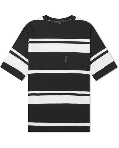 Comme des Garçons Horizontal Stripe Pocket T-Shirt - Black