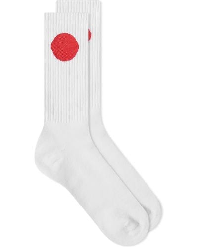 Edwin Japanese Sun Socks X Democratique - White