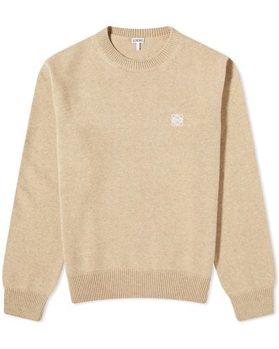 Loewe Anagram Crew Neck Sweater - Natural