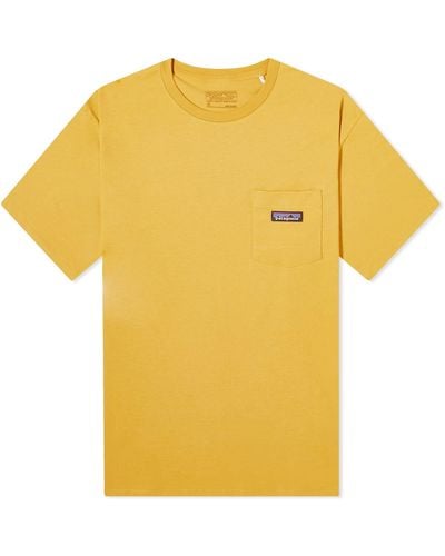 Patagonia Daily Pocket T-Shirt Pufferfish - Yellow