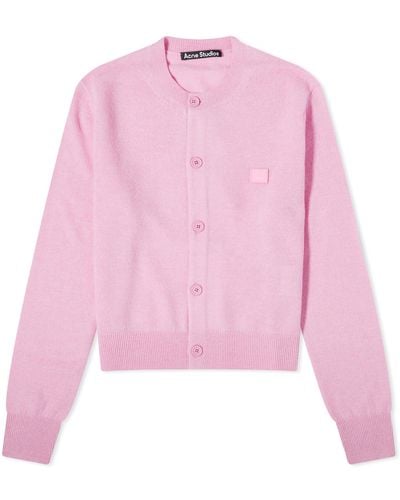 Acne Studios Keva Face Cardigan - Pink