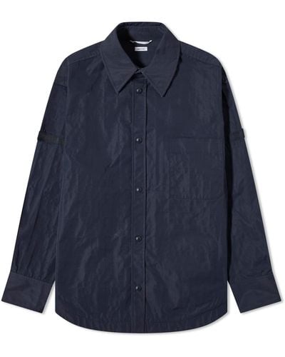 Thom Browne Oversized Tonal Shirt Jacket - Blue