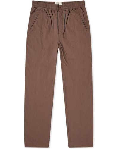 Folk Crinkle Drawcord Assembly Trousers - Brown