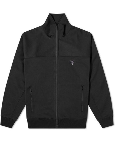 South2 West8 Poly Smooth Sneaker Track Jacket - Black