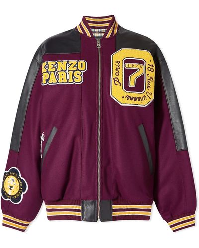 KENZO Tiger Academy Varsity Jacket - Purple