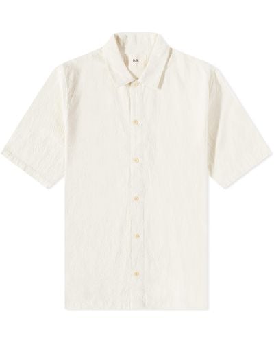 Folk Crinkle Gabe Shirt - White
