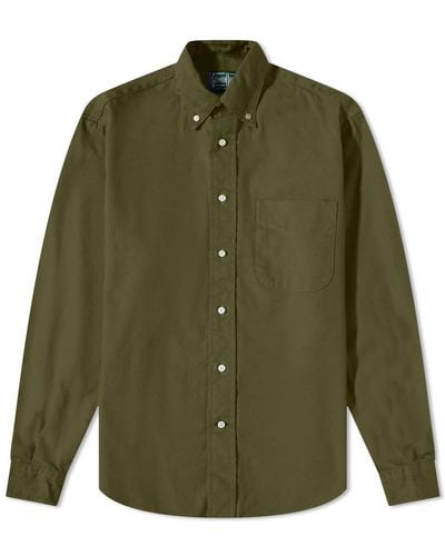 Gitman Vintage Button Down Overdyed Oxford Shirt - Green