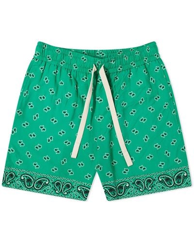 Palm Angels Paisley Shorts - Green