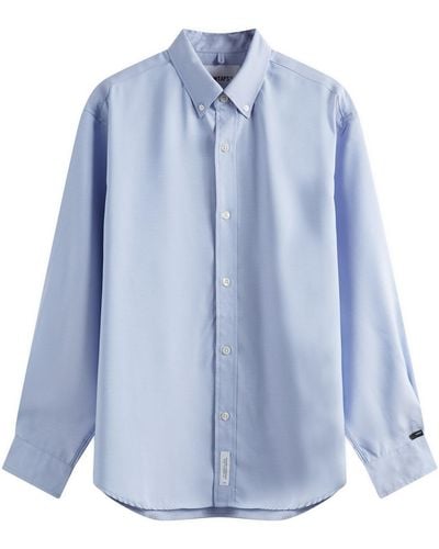 WTAPS 10 Button Down Oxford Shirt - Blue