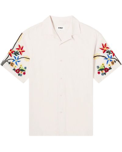 YMC Idris Embroidered Vacation Shirt - White