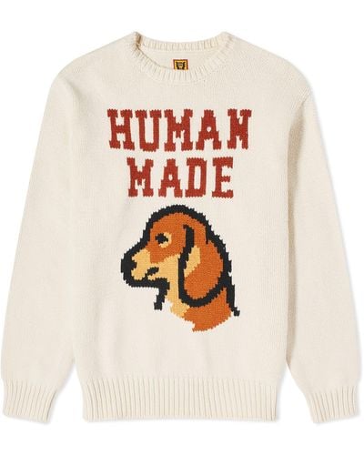 Human Made Dachs Knit Sweater - White