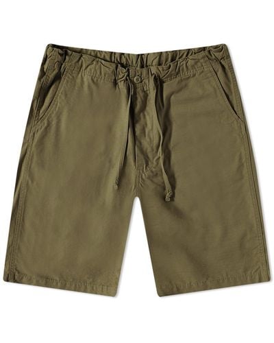 Orslow New Yorker Cotton Shorts - Green