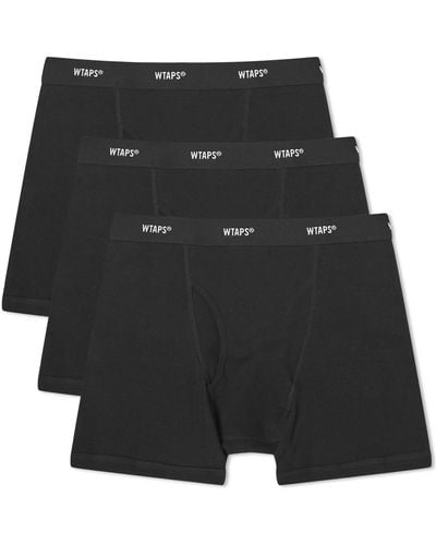 WTAPS Skivvies 3-Pack Boxer Shorts - Black