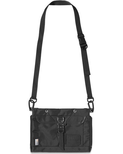 master-piece Potential Leather Trim Sacoche Bag - Black