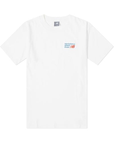 New Balance Nb Athletics Premium Logo Relaxed T-Shirt - White