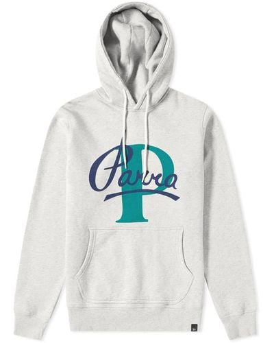 by Parra Painterly Script Hoody - White