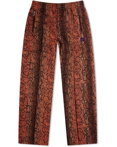 Needles Poly Jacquard Track Trousers - Red