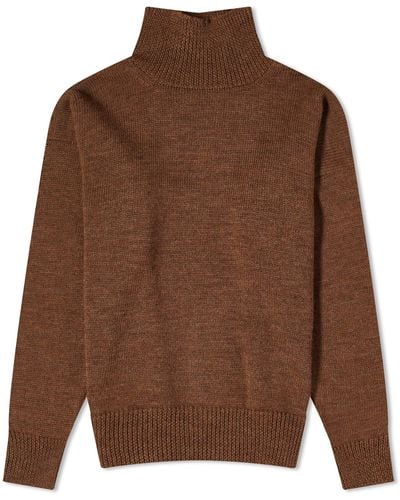 MHL by Margaret Howell Roll Neck Knit - Brown