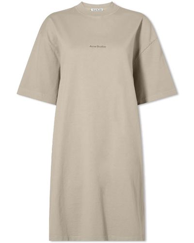 Acne Studios Erin Stamp T-shirt Dress - Gray
