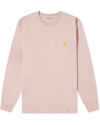 Carhartt Long Sleeve Chase T-shirt - Pink