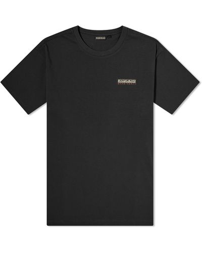 Napapijri Iaato Patch Logo T-shirt - Black