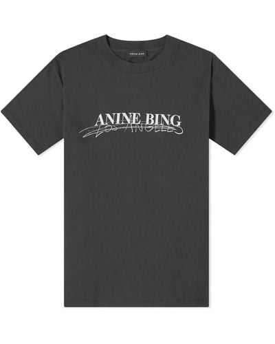 Anine Bing Walker Doodle T-Shirt - Black