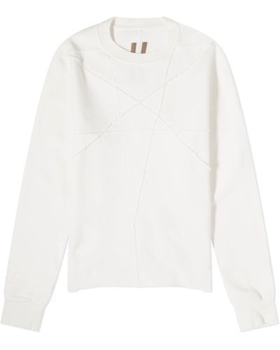 Rick Owens Medium Cotton Jersey Sweatshirt - White