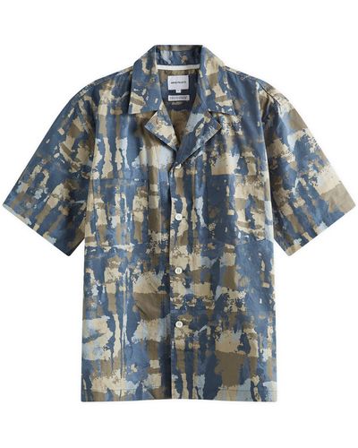 Norse Projects Mads Print Vacation Shirt - Blue