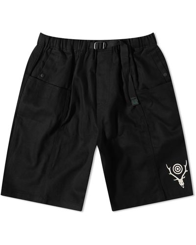 South2 West8 Belted C.S. Twill Shorts - Black