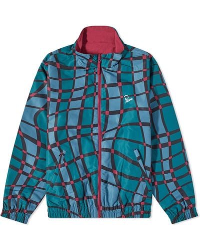 by Parra Squared Waves Track Top - Blue
